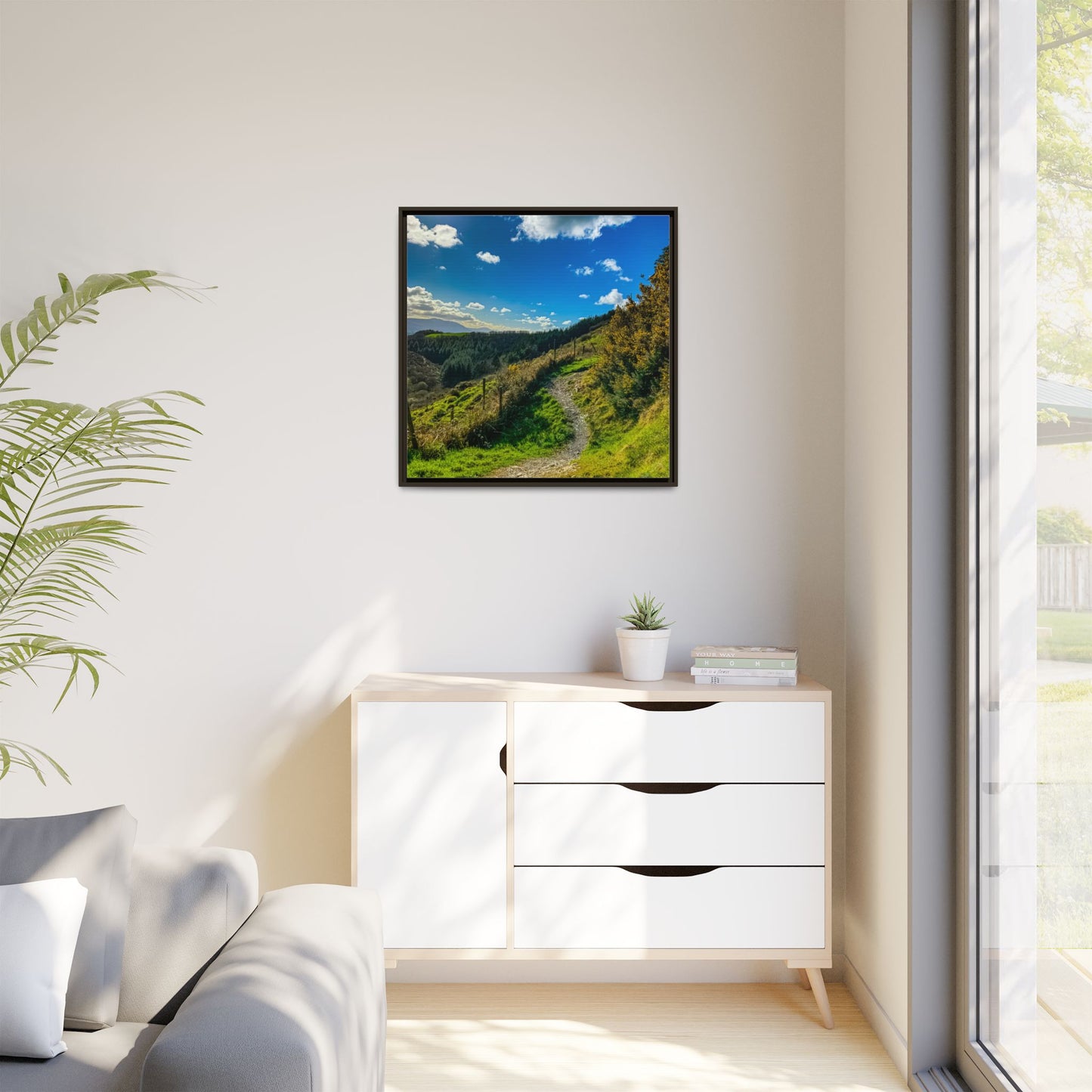 Glanageenty Forest Trail Matte Canvas, Framed (Multi-color)