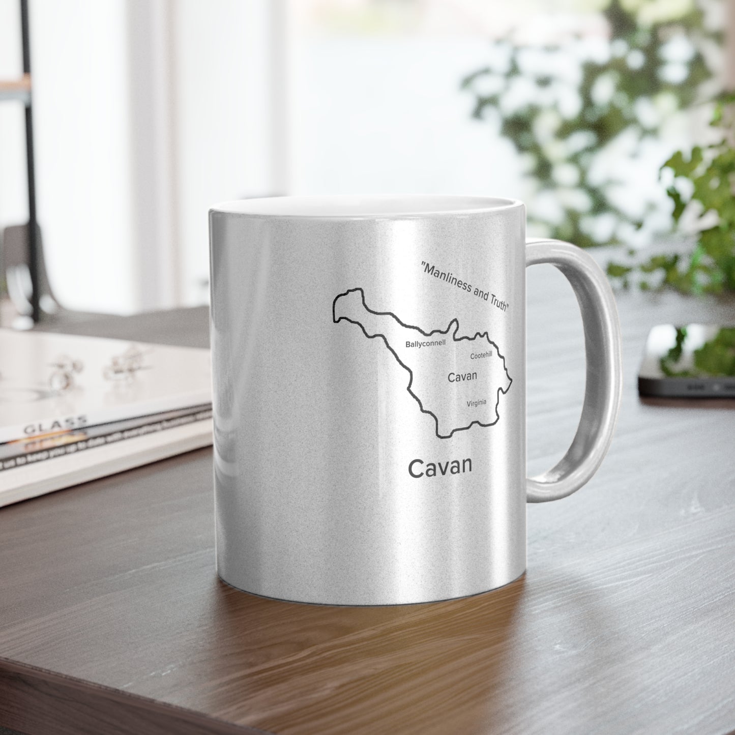Cavan County Metallic Colour Mug - Silver/Gold - Perfect Gift for Coffee Lovers