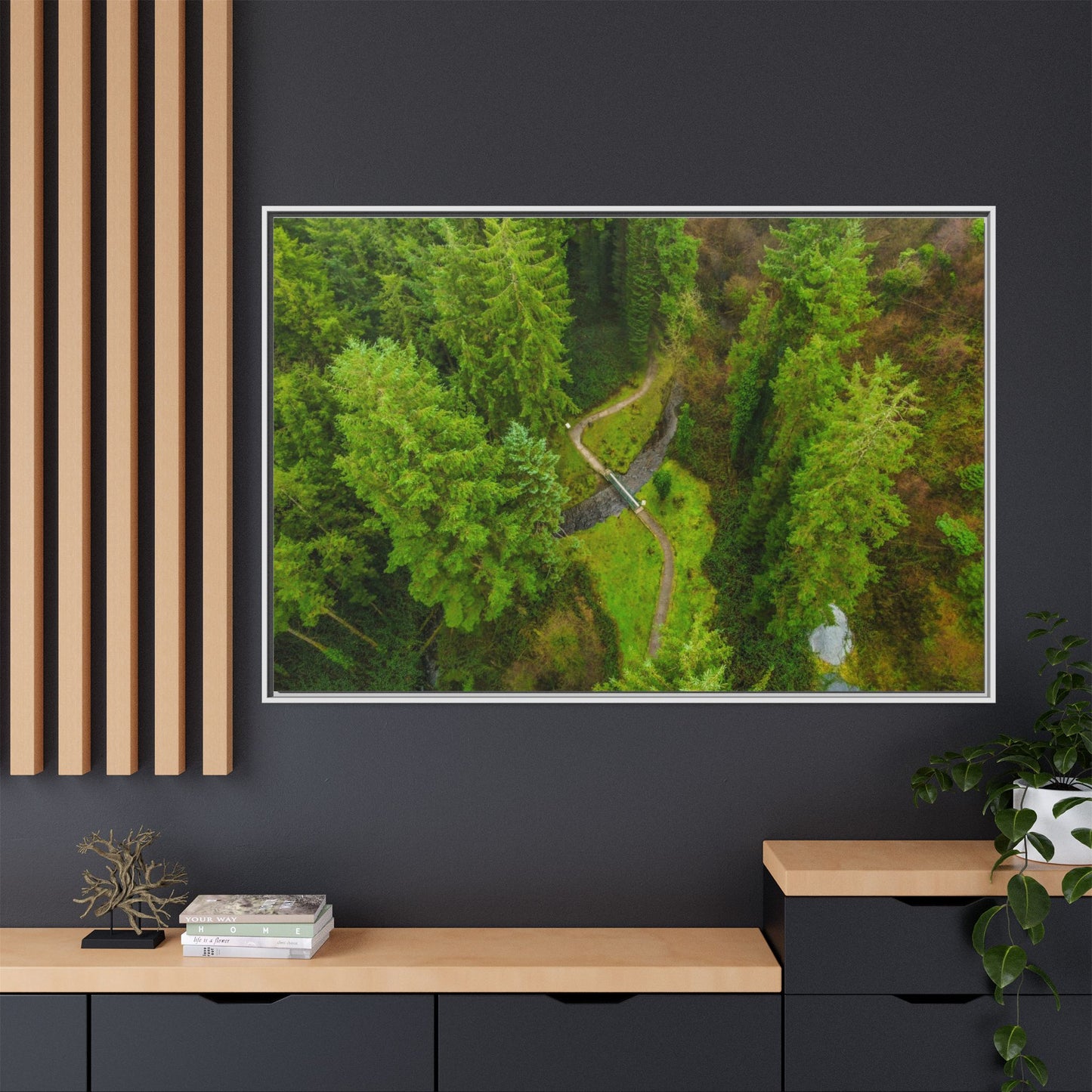 Glanageenty Forest Matte Canvas, Framed (Multi-color)