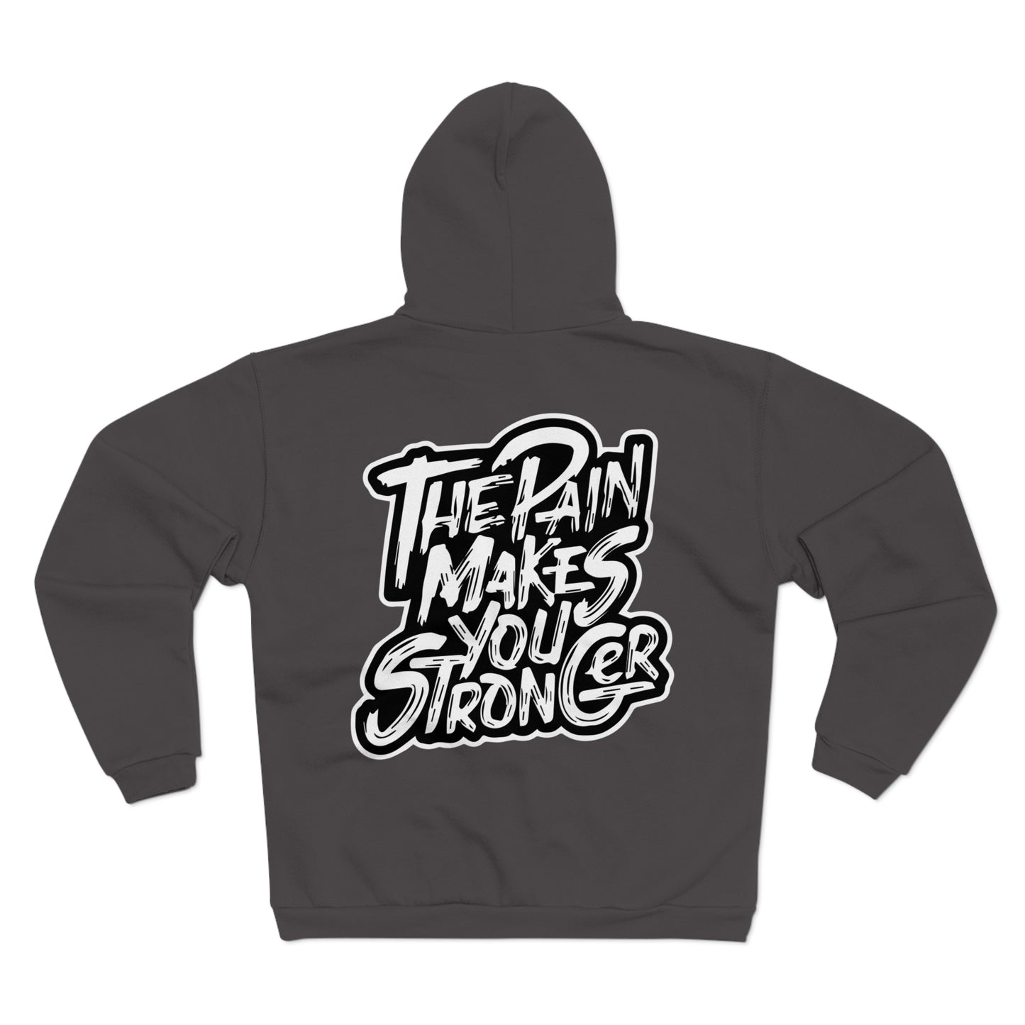 Unisex Hooded Zip Sweatshirt "The Rain Makes You Stronger" Inspirational Graphic Hoodies