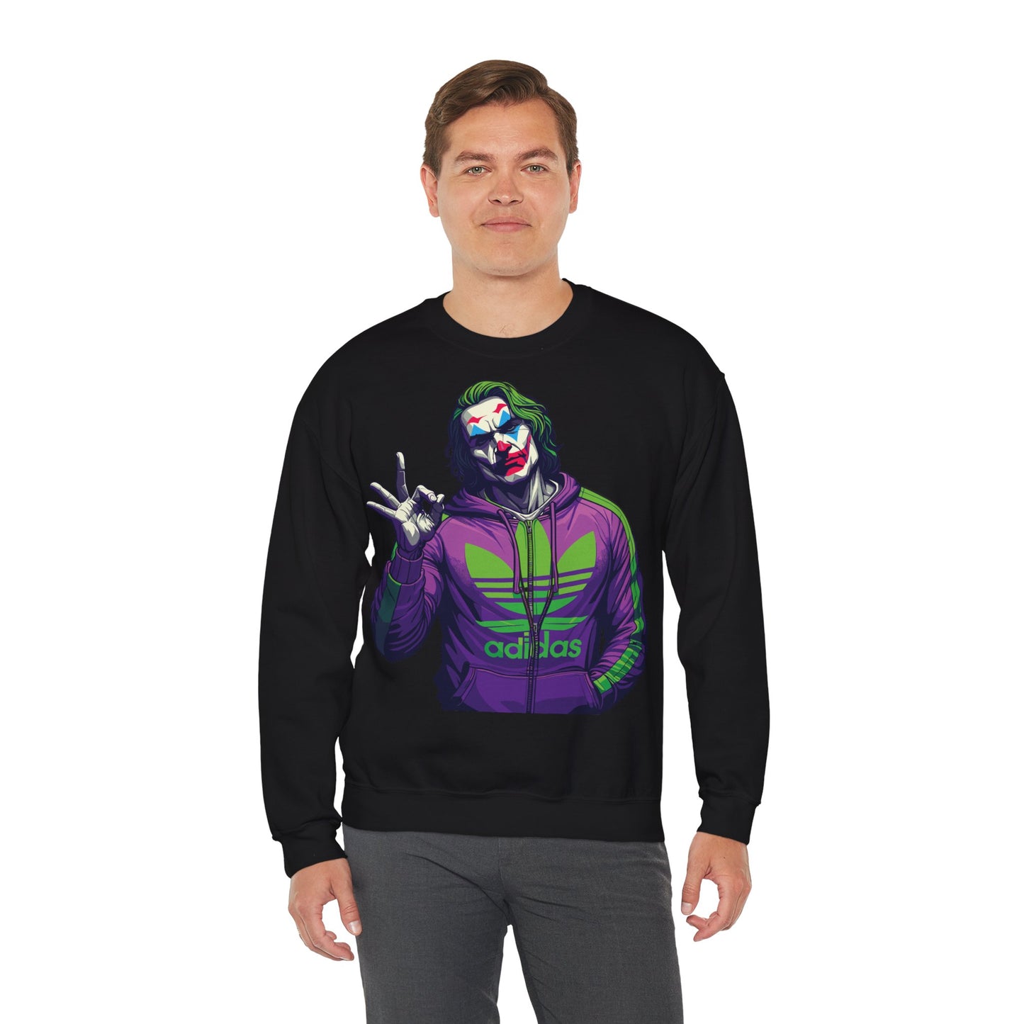 Retro Graphic Crewneck Sweatshirt - Artsy Design