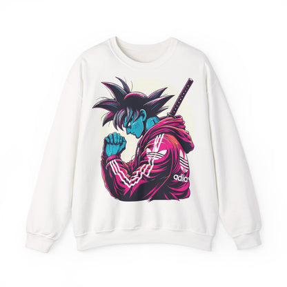 Anime-Inspired Crewneck Sweatshirt - Trendy Dragon Graphic