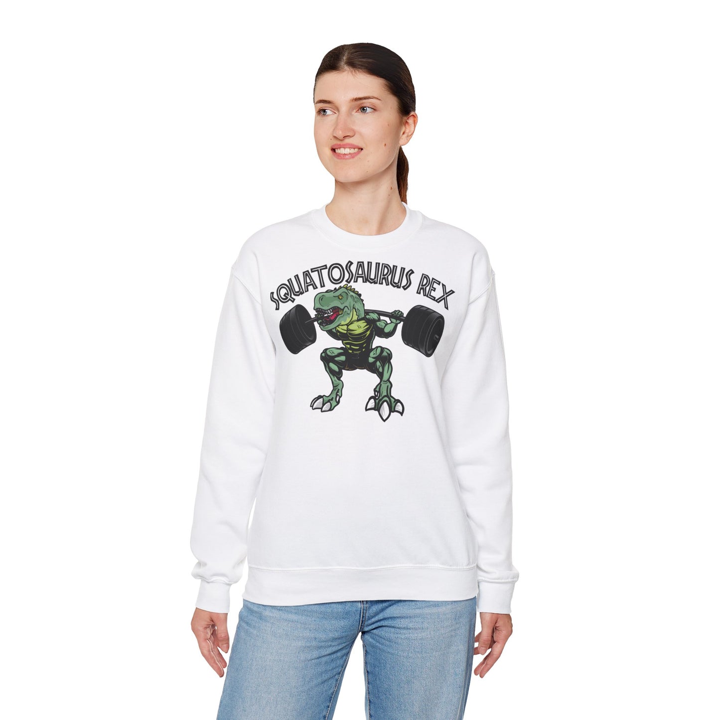 Squatosaurus Rex Sweatshirt - Fun and Comfortable Crewneck for Gym Lovers