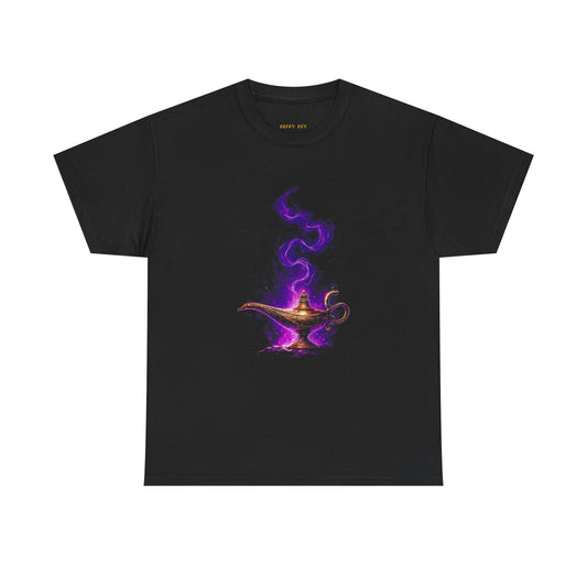 Magic Lamp T‑Shirt — Purple Genie Smoke Graphic Tee