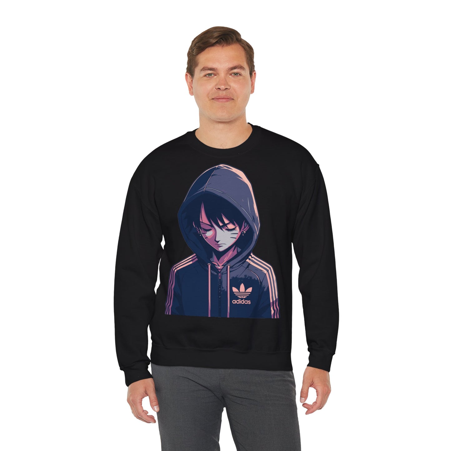 Cool Anime-Inspired Unisex Crewneck Sweatshirt - Casual Streetwear for Fans