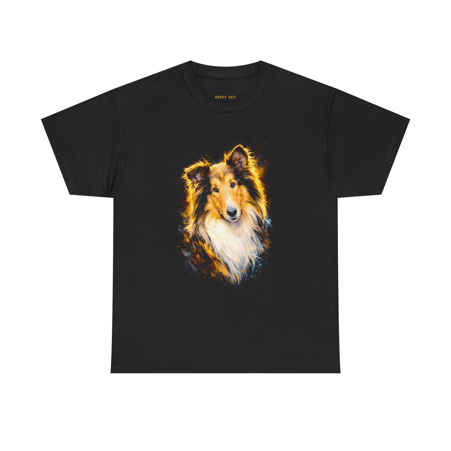 Collie Portrait T‑Shirt — Realistic Sheltie Dog Graphic Tee