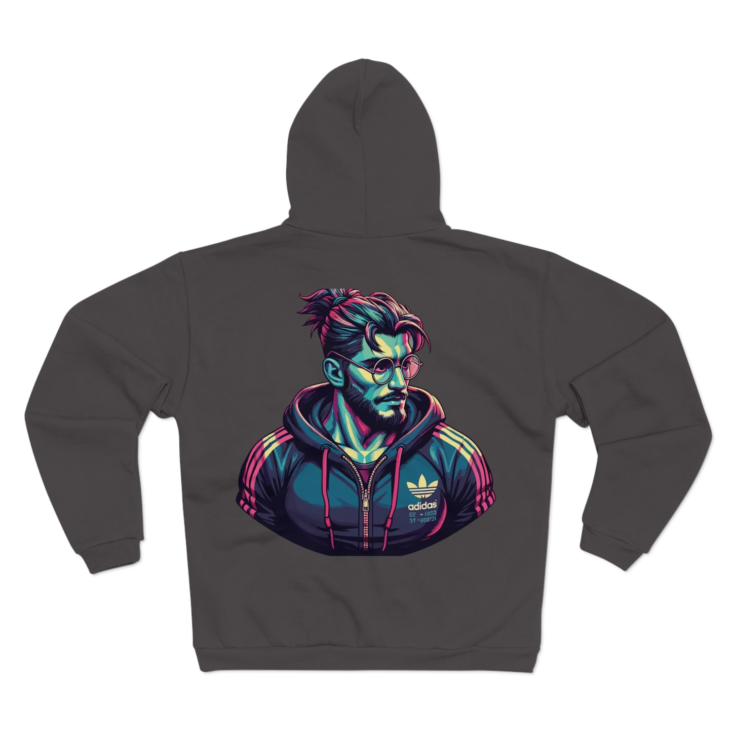 Retro Style Graphic Unisex Hooded Zip Sweatshirt- Perfect for Casual Wear