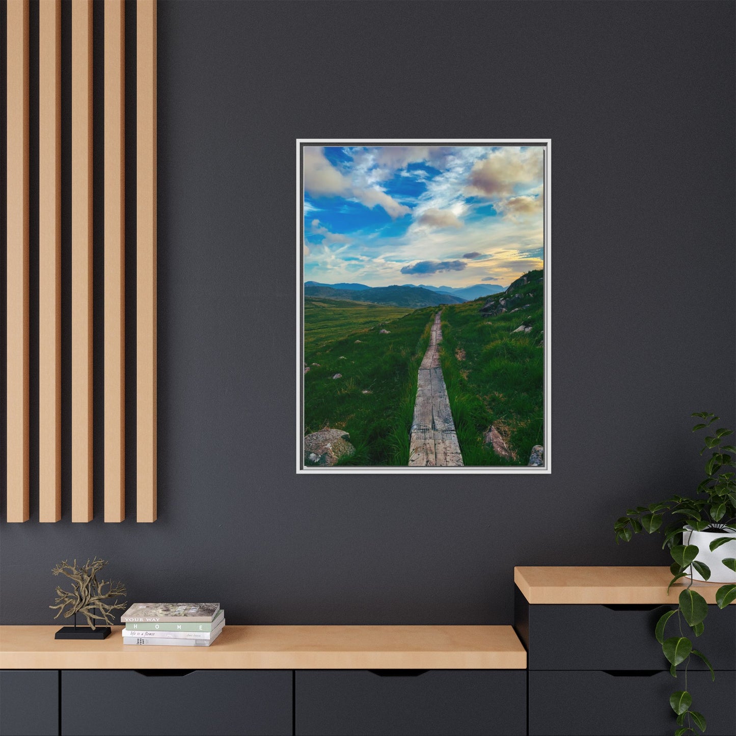 Torc Mountain Trail Matte Canvas, Framed (Multi-color)