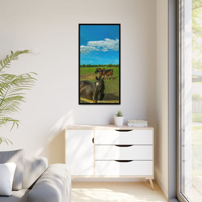 horses 2 Matte Canvas, Framed (Multi-color)