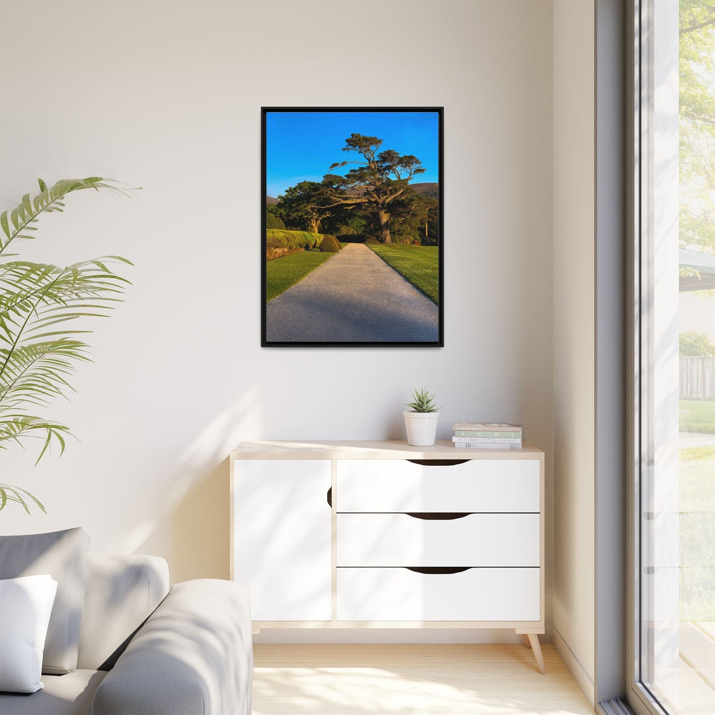Muckross House Garden Matte Canvas, Framed (Multi-color)