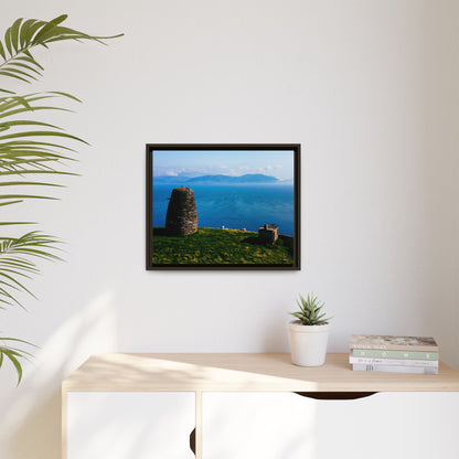 Ask Tower Matte Canvas, Framed (Multi-color)
