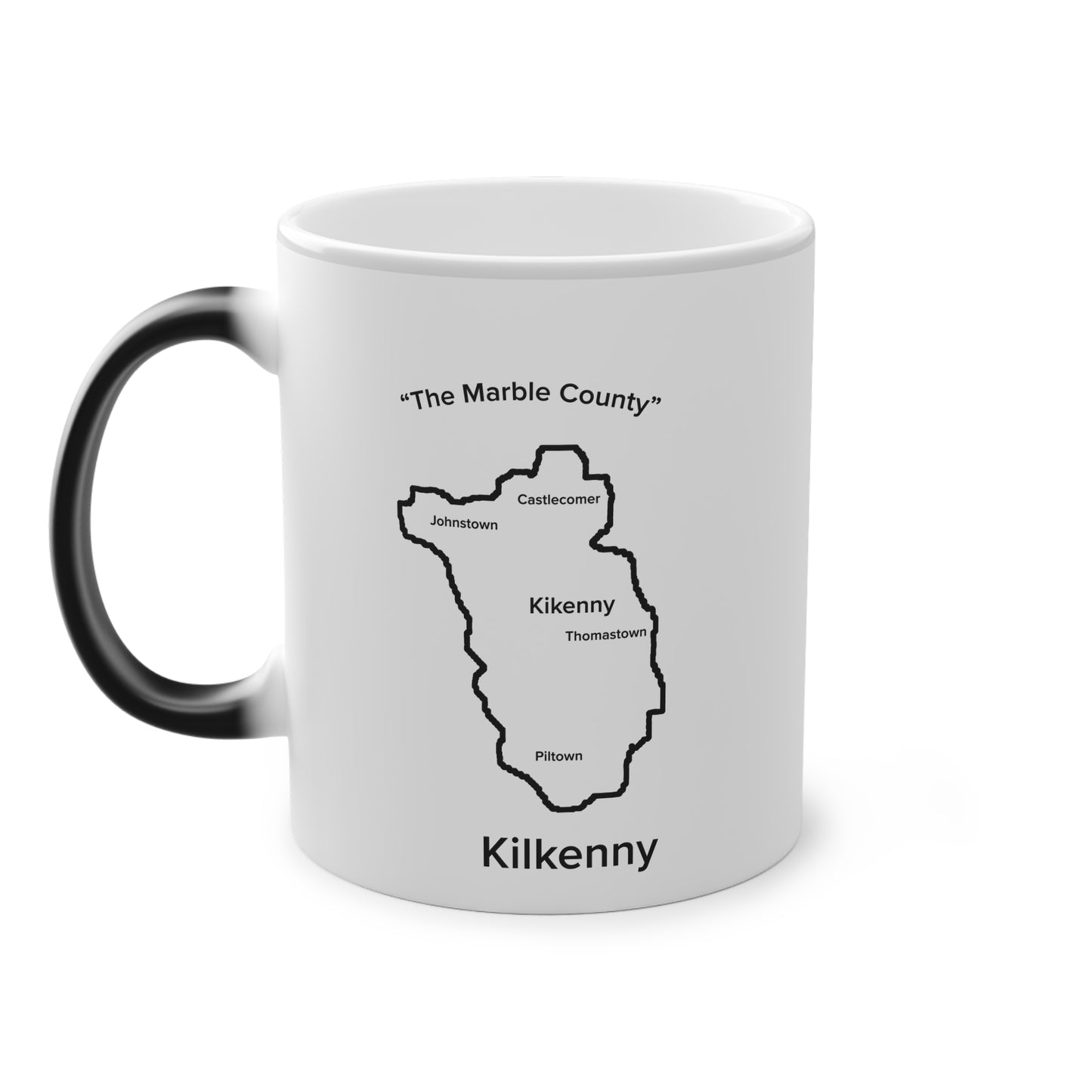 Kilkenny Magic Mug: Color - Changing Coffee Cup with Artistic Map Design