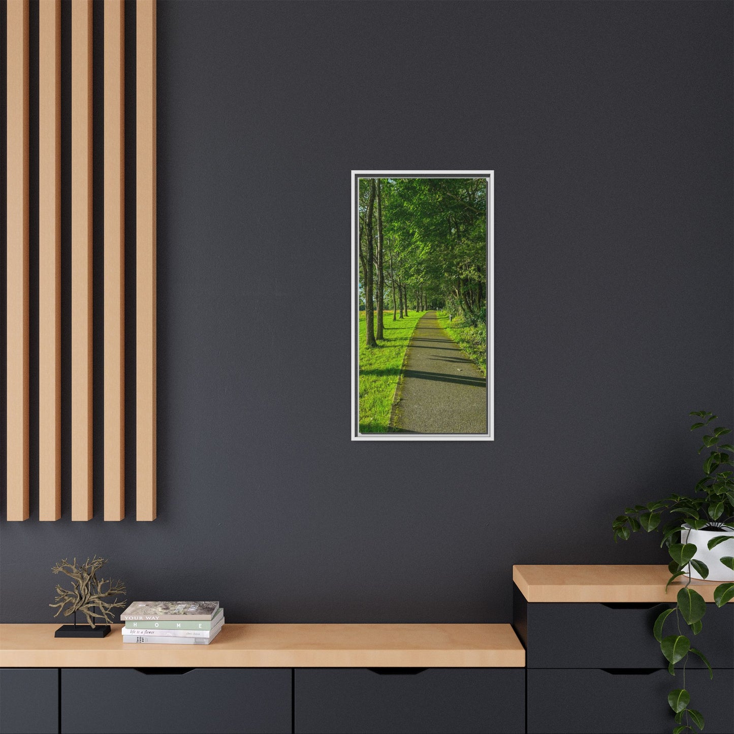 Listowel Town Park Matte Canvas, Framed (Multi-color)