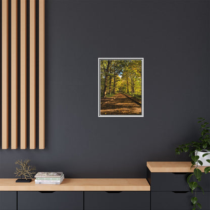 Listowel Town Park Autumn Matte Canvas, Framed (Multi-color)