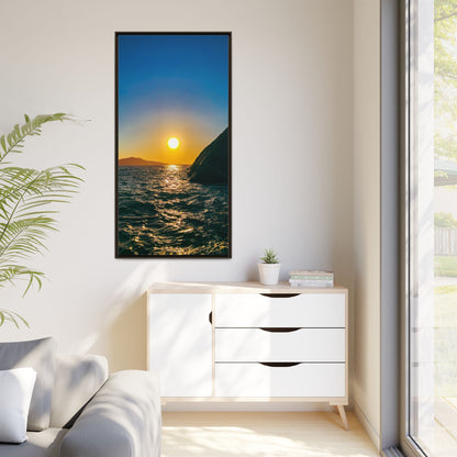 Dunquin Pier Sunset Matte Canvas, Framed (Multi-color)