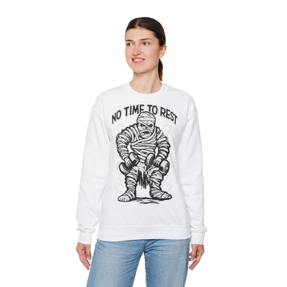 No Time to Rest Unisex Heavy Blend™ Crewneck Sweatshirt – Motivational Workout Gear for Fitness Enthusiasts