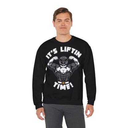 It's Liftin' Time Crewneck Sweatshirt for Fitness Enthusiasts Black