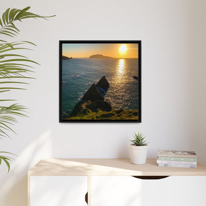 Dunquin Pier Matte Canvas, Framed (Multi-color)