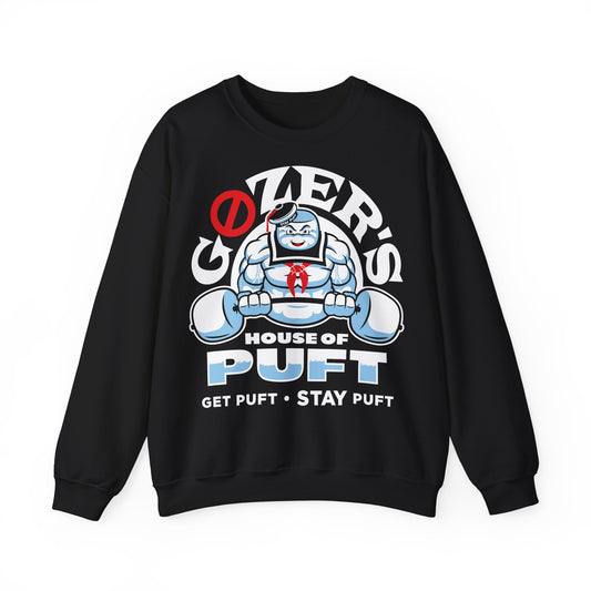 Gozer's House of Puft Unisex Crewneck Sweatshirt - Get Puft, Stay Puft - Perfect for Ghostbusters Fans! Black