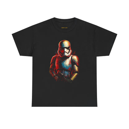 Stormtrooper Graphic Tee — Retro Neon Sci‑Fi Armor T‑Shirt