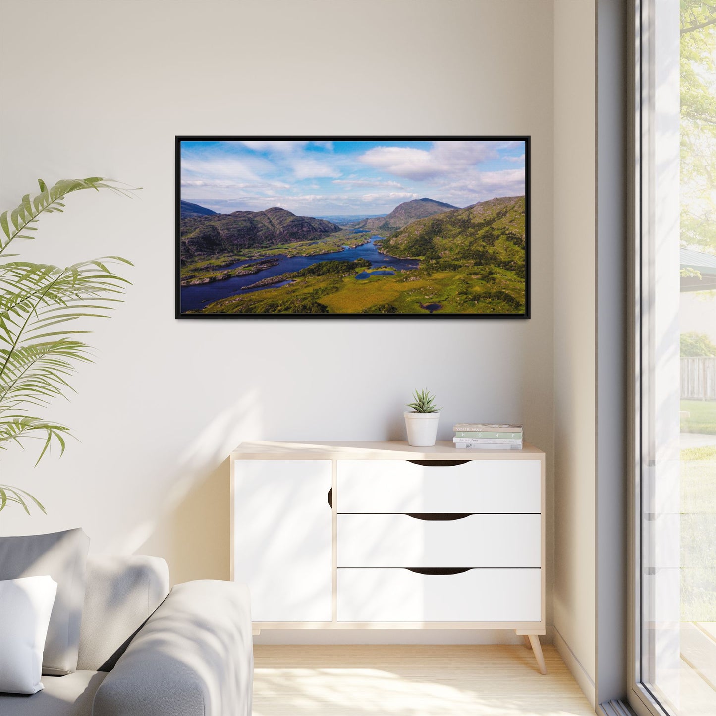 Ladies View Killarney Matte Canvas, Framed (Multi-color)