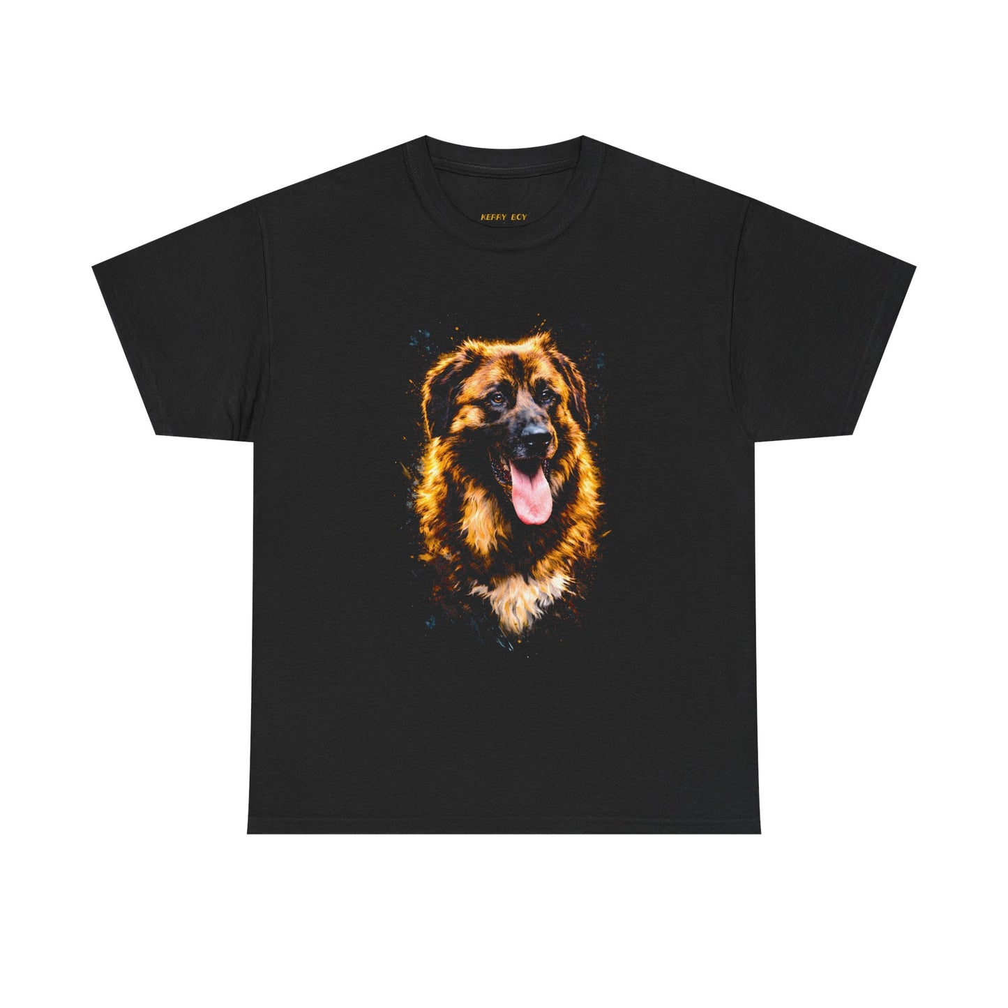 German Shepherd Portrait T-Shirt — Realistic Dog Face Tee for Dog Lovers