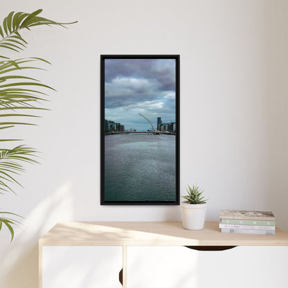 Samuel Beckett Bridge Matte Canvas, Framed (Multi-color)