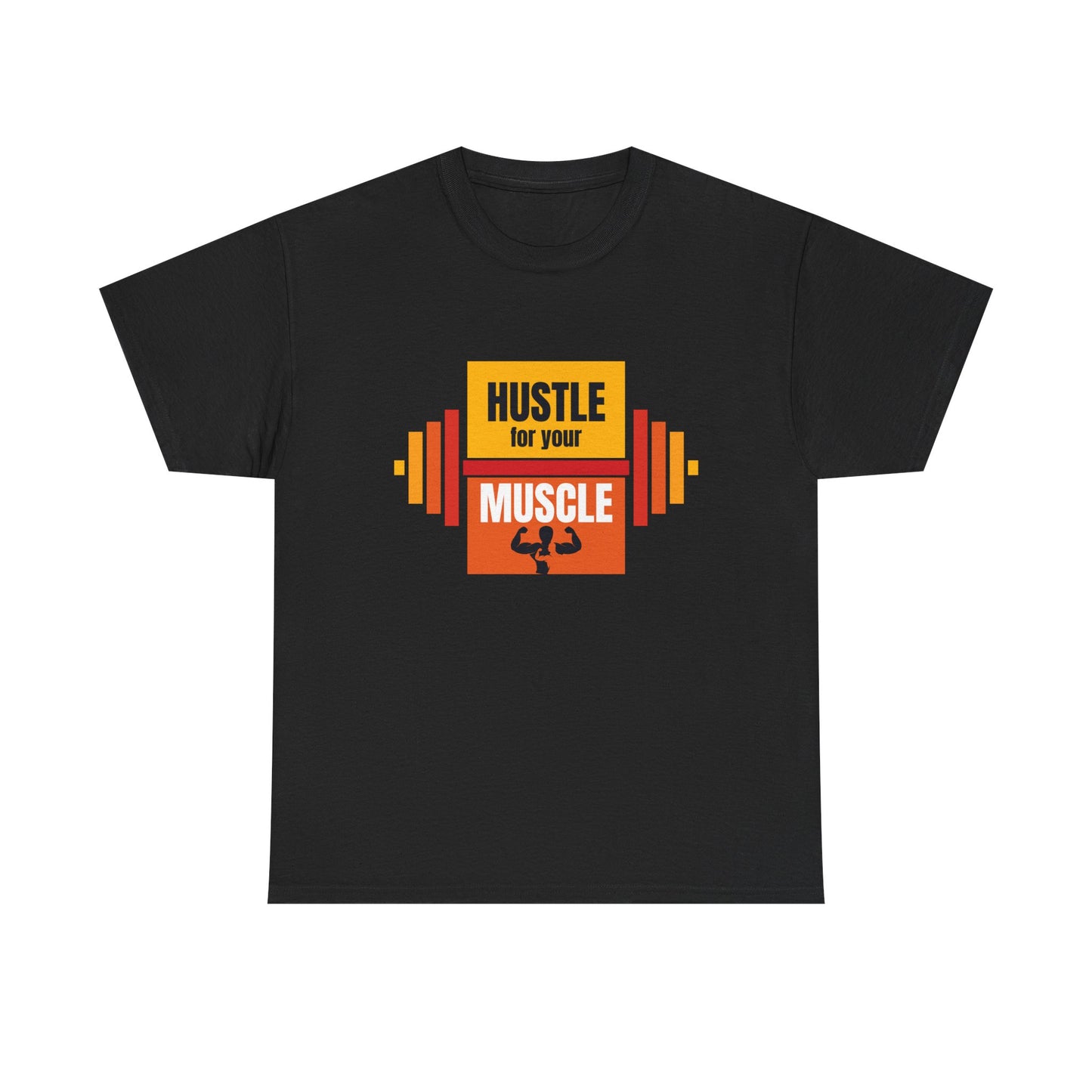Hustle for Your Muscle Unisex Heavy Cotton Tee | Fitness Motivational T-Shirt