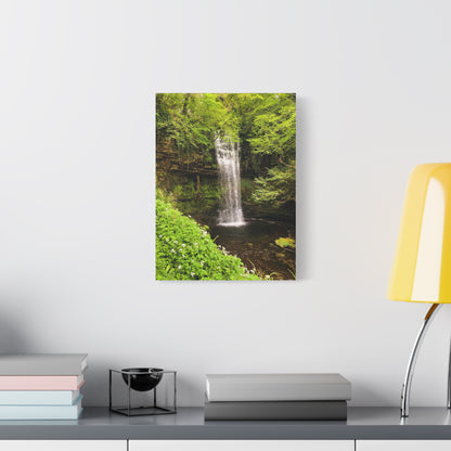 Glacer Waterfall Matte Canvas, Stretched, 1.25"