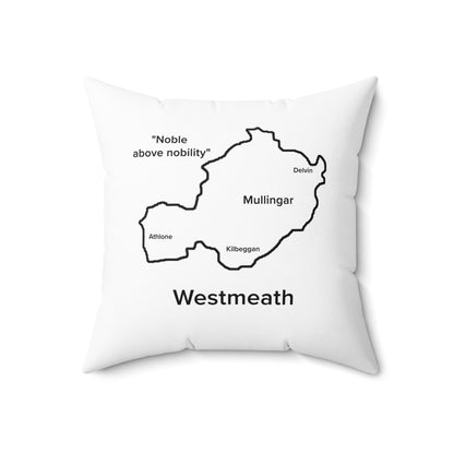 Westmeath Spun Polyester Square Pillow White Edition 4 Sizes