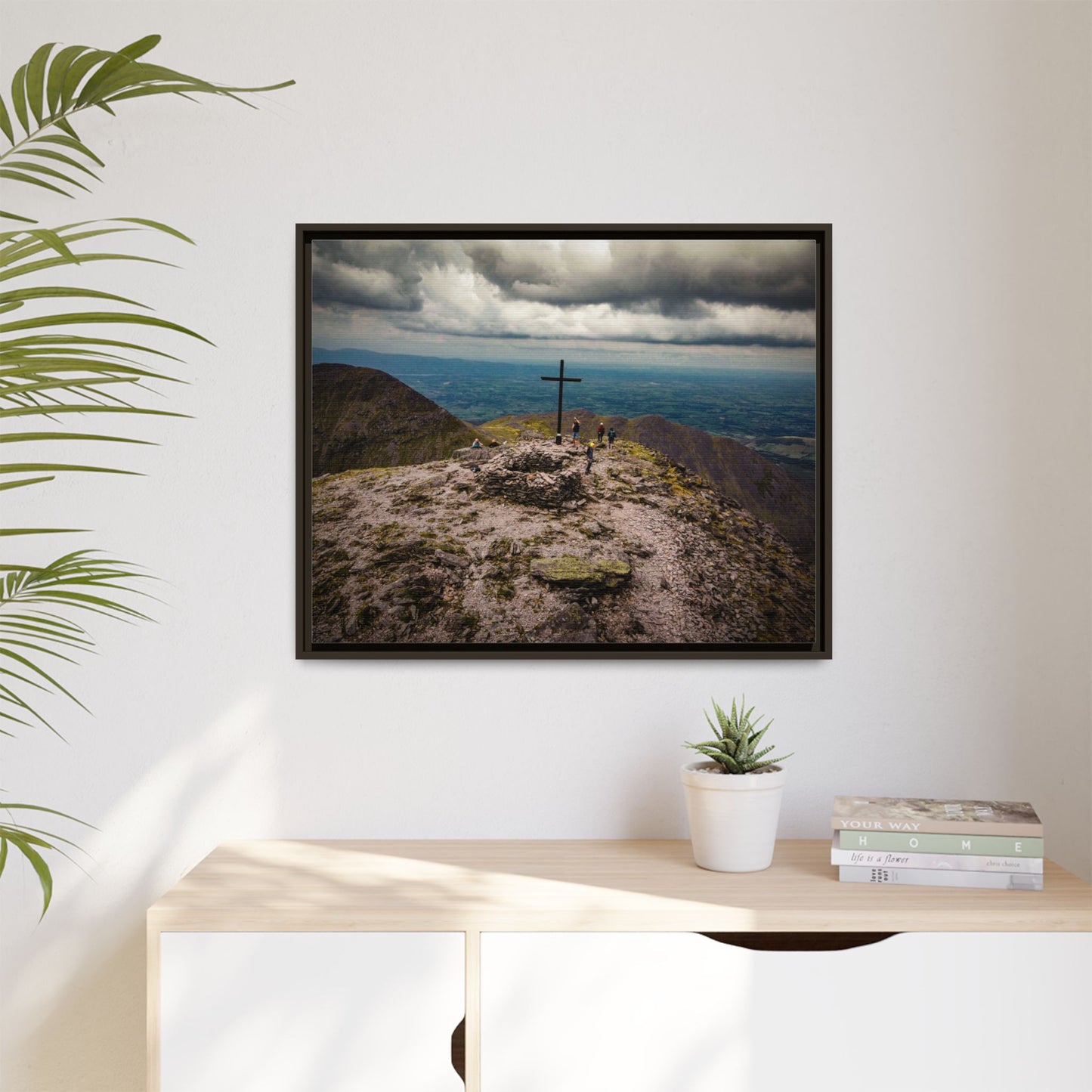 Carrauntoohil Summit Matte Canvas, Framed (Multi-color)