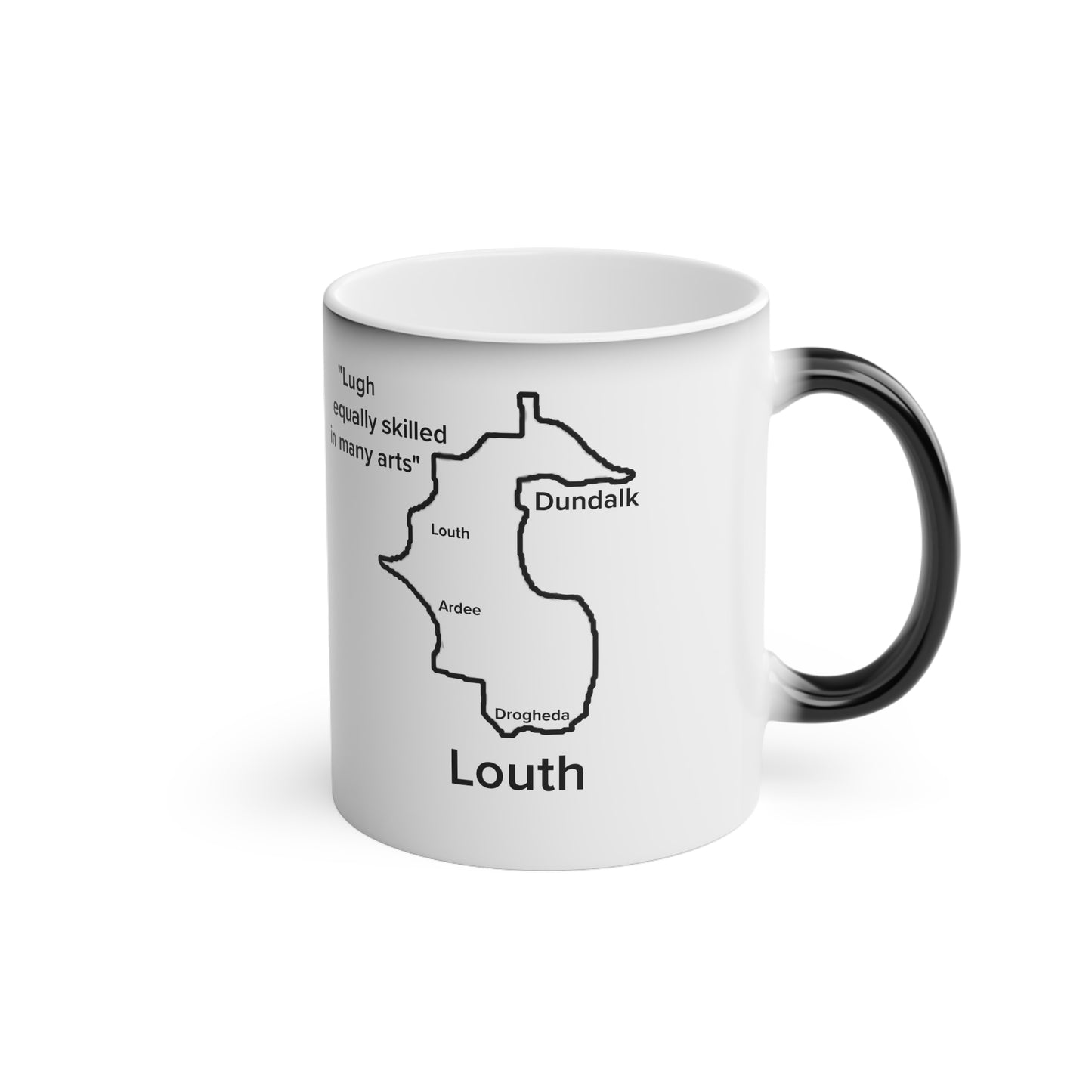 Louth Magic Mug: Color - Changing Coffee Cup with Artistic Map Design