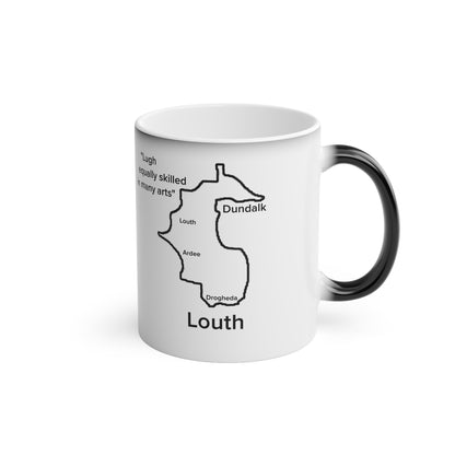 Louth Magic Mug: Color - Changing Coffee Cup with Artistic Map Design