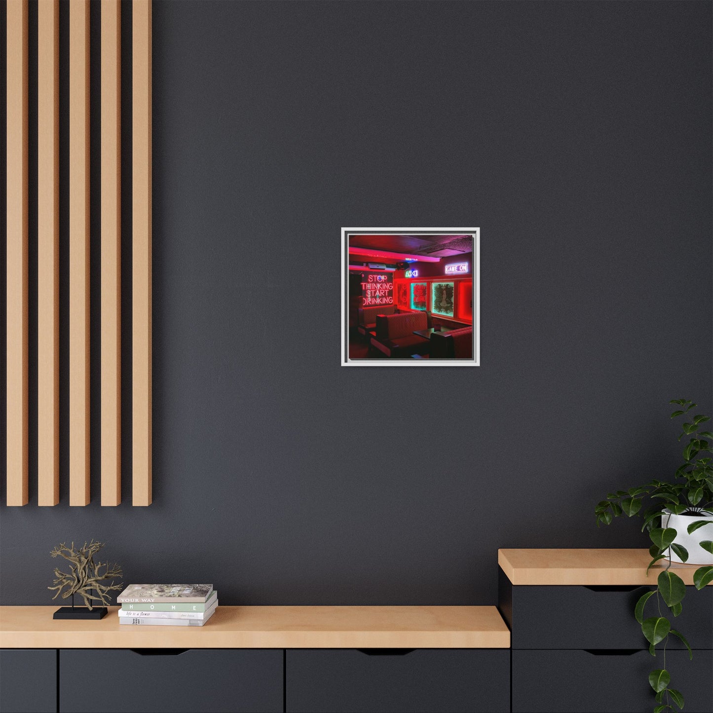 The Mermaids Night Club Matte Canvas, Framed (Multi-color)