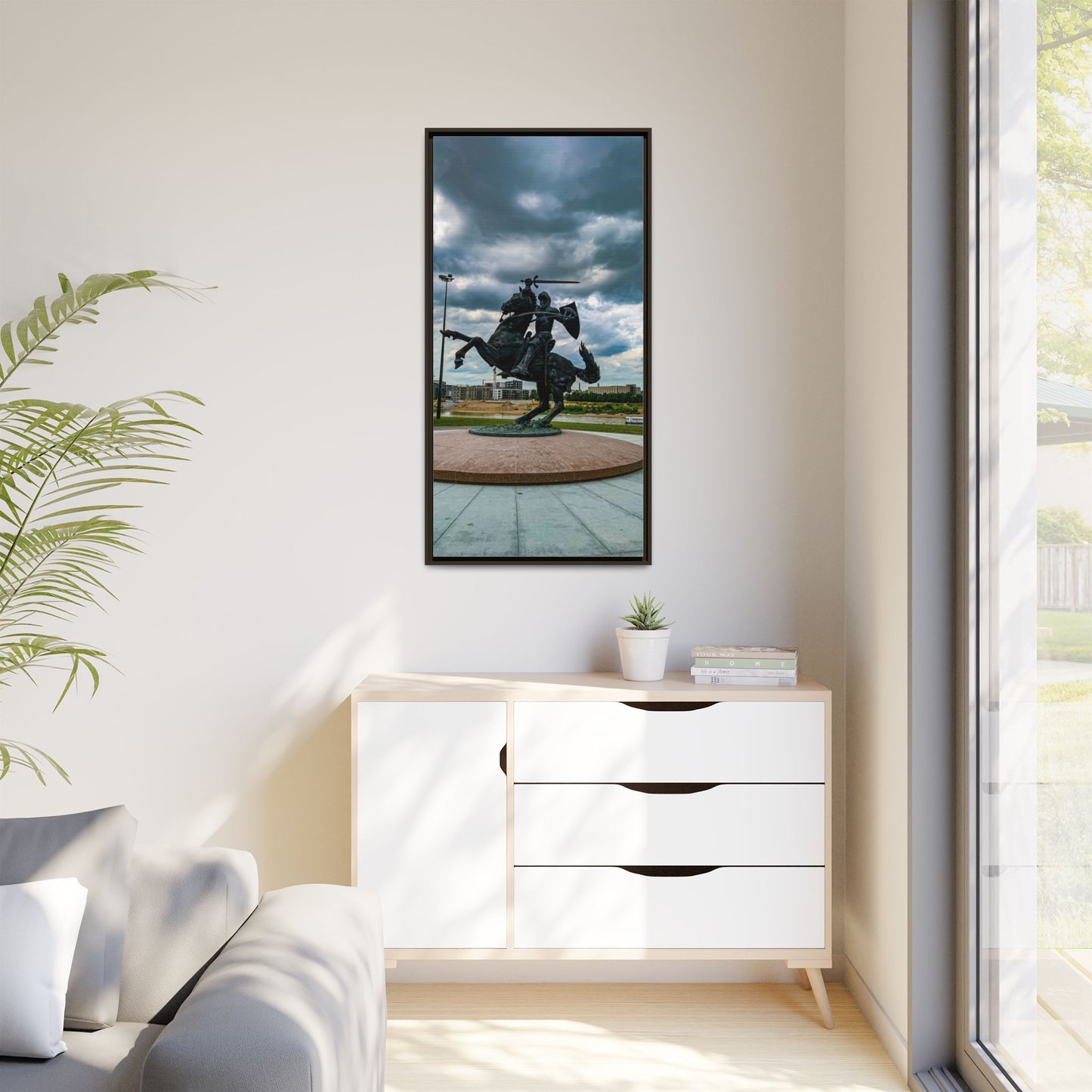 Kaunas Matte Canvas, Framed (Multi-color)