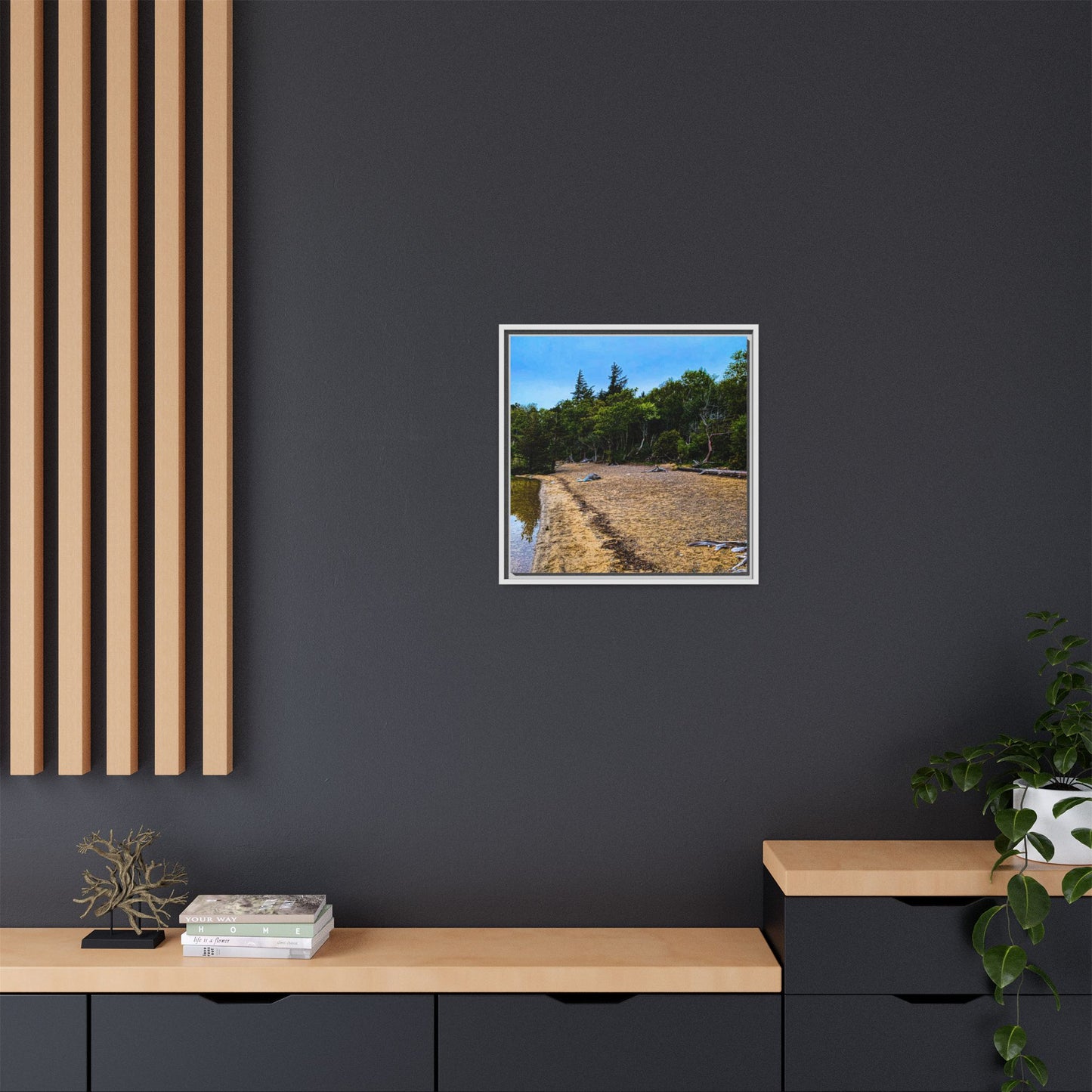 Killarney Beach Matte Canvas, Framed (Multi-color)