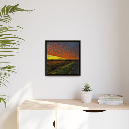 Cloudy Sunset Matte Canvas, Framed (Multi-color)