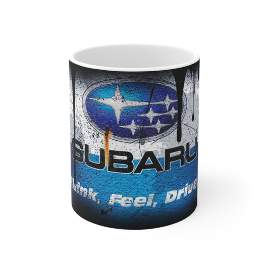 Subaru Inspired Ceramic Coffee Mug - 11oz & 15oz - Perfect for Car Enthusiasts