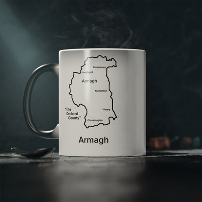 Armagh Magic Mug: Color - Changing Coffee Cup with Artistic Map Design