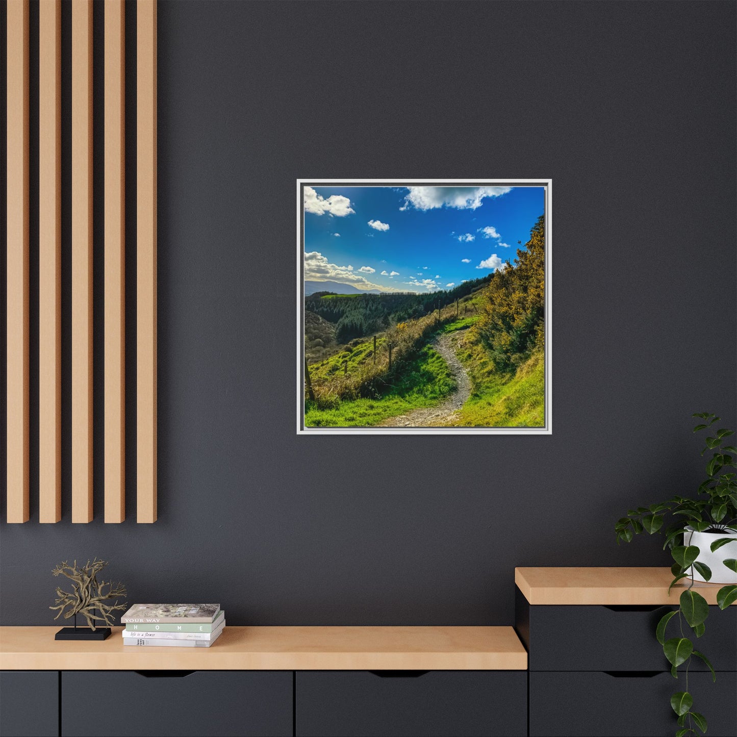Glanageenty Forest Trail Matte Canvas, Framed (Multi-color)