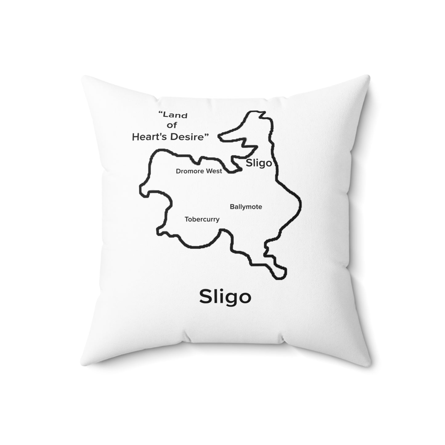 Sligo Spun Polyester Square Pillow White Edition 4 Sizes