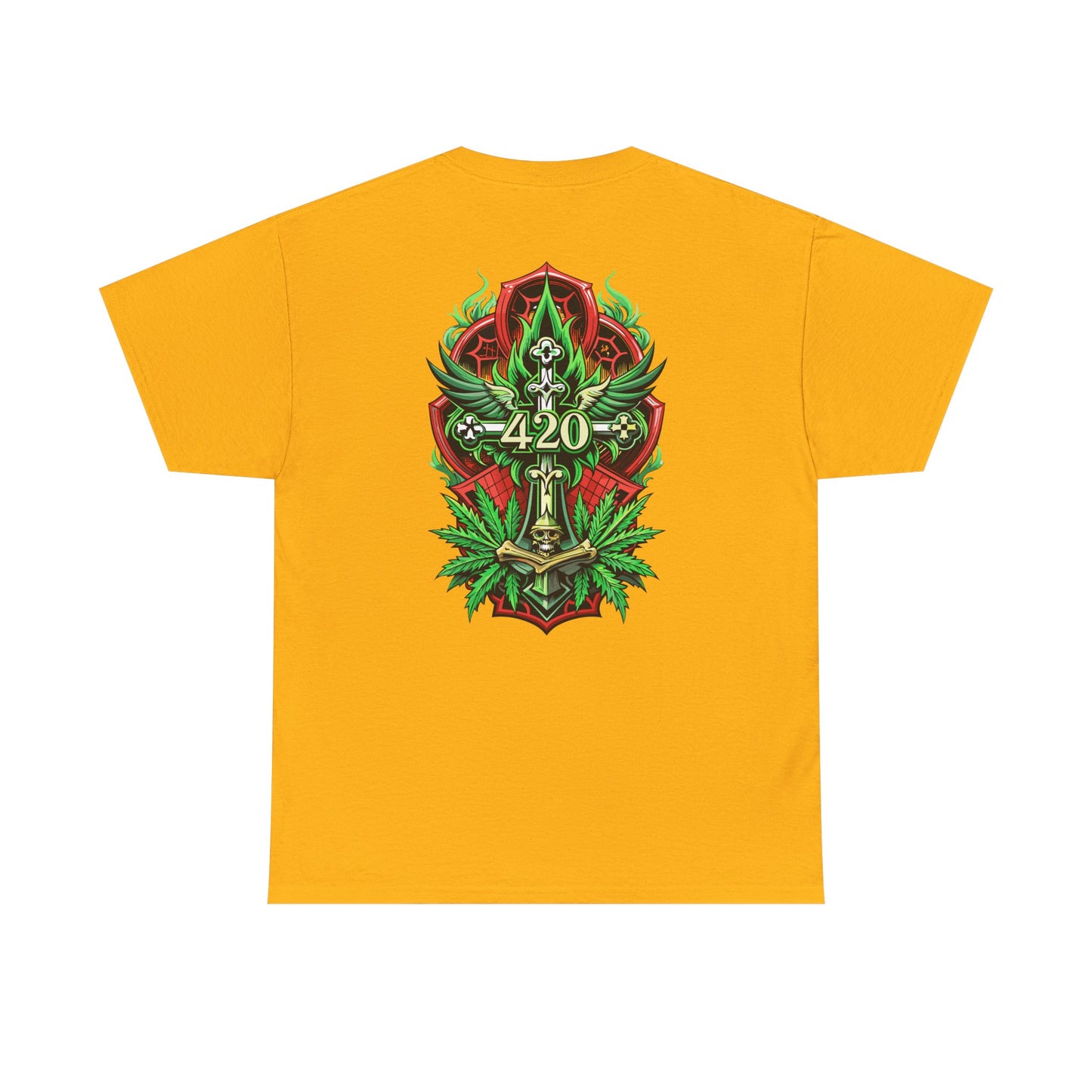 420 Cannabis Shield T-Shirt – Marijuana Leaf Stoner Graphic Tee