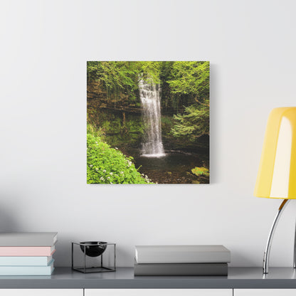 Glacer Waterfall Matte Canvas, Stretched, 1.25"