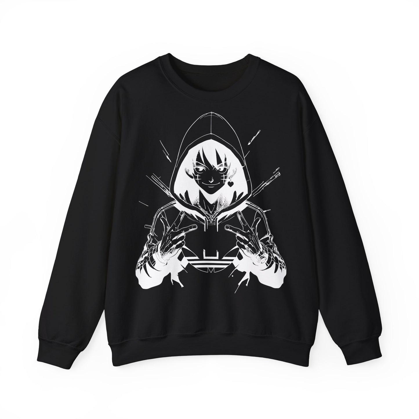 Better Don't Mess White Unisex Heavy Blend™ Crewneck Sweatshirt Black