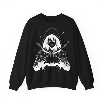 Better Don't Mess White Unisex Heavy Blend™ Crewneck Sweatshirt Black