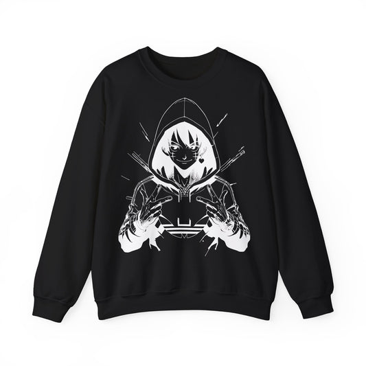 Better Don't Mess White Unisex Heavy Blend™ Crewneck Sweatshirt Black