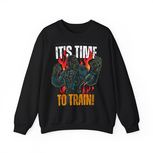 Unisex Heavy Blend™ Crewneck Sweatshirt - "It’s Time to Train!" Motivational Gym  Sweatshirt