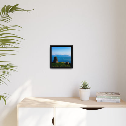 Ask Tower Matte Canvas, Framed (Multi-color)
