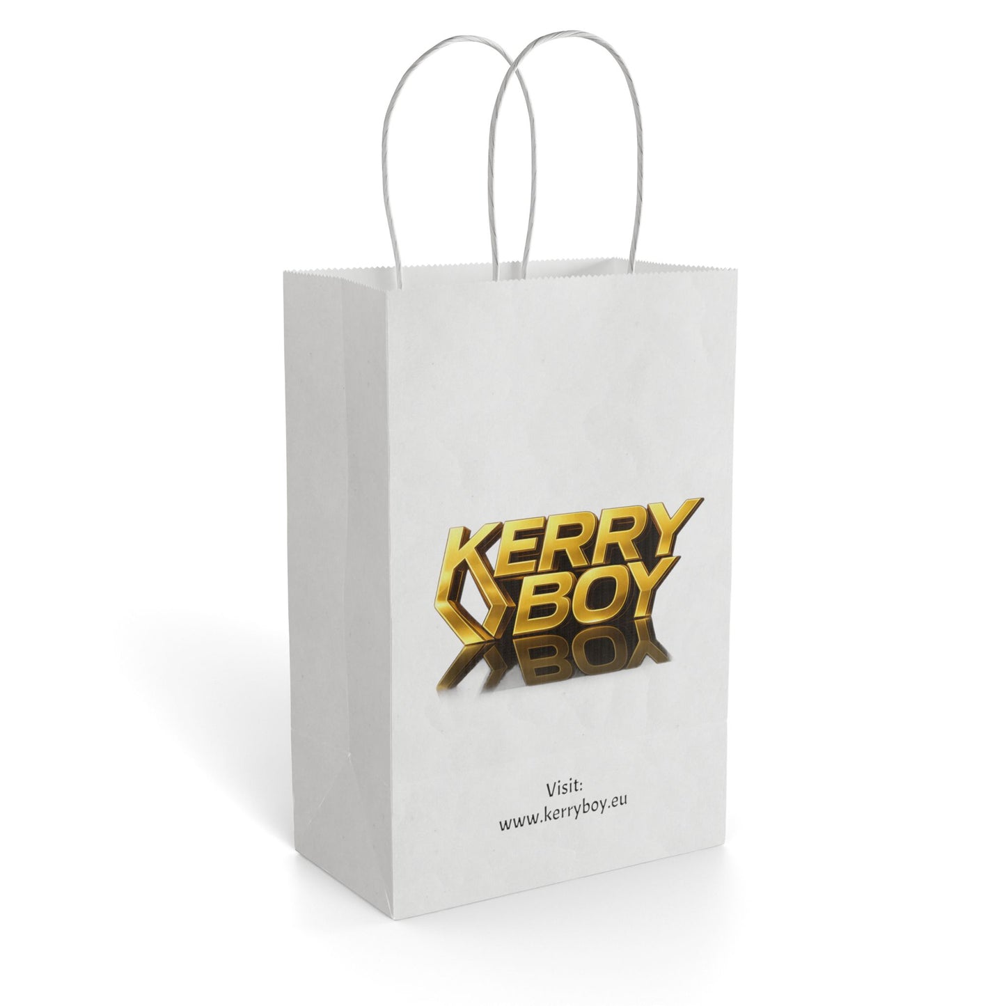 Kerry County Map Paper Gift Bag — Reusable Kraft & White Tote for Irish Gifts