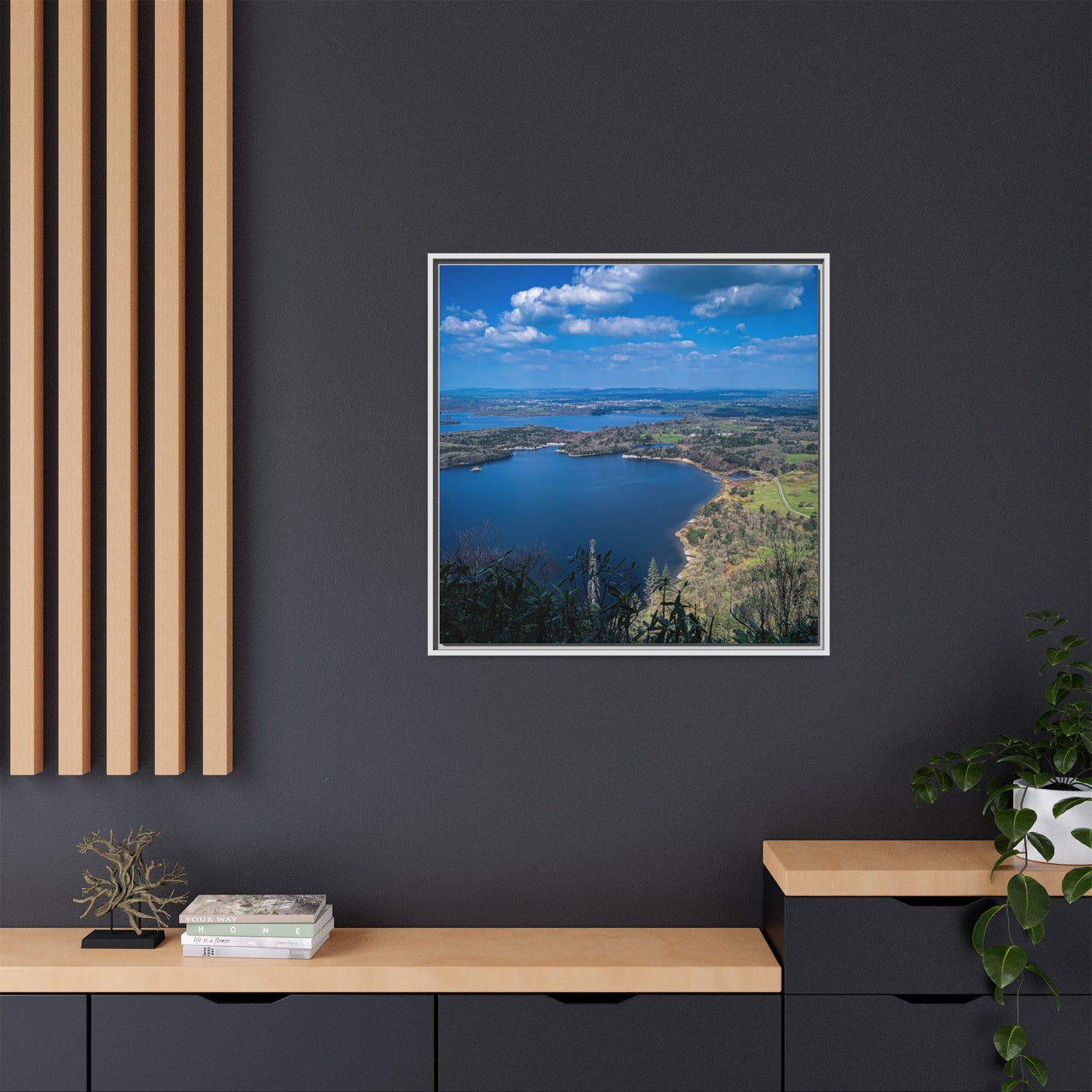 Kuckross Lake Matte Canvas, Framed (Multi-color)